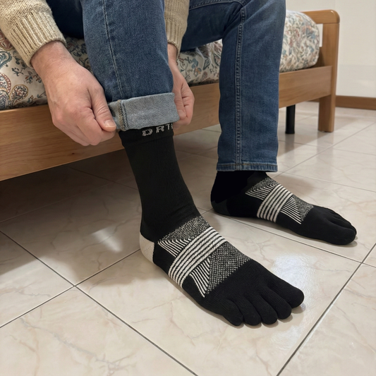 Ortles Basic Black - Calze Alte 5 Dita