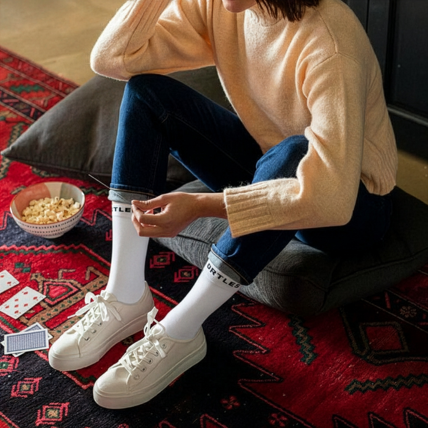 Ortles Basic White - Calze Alte 5 Dita