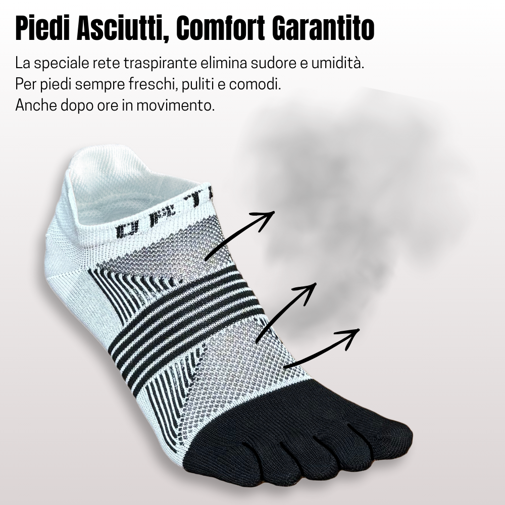 Core White - Calze Basse 5 Dita