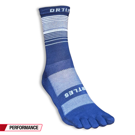 Elite Blu - Calze Compressive Alte 5 Dita