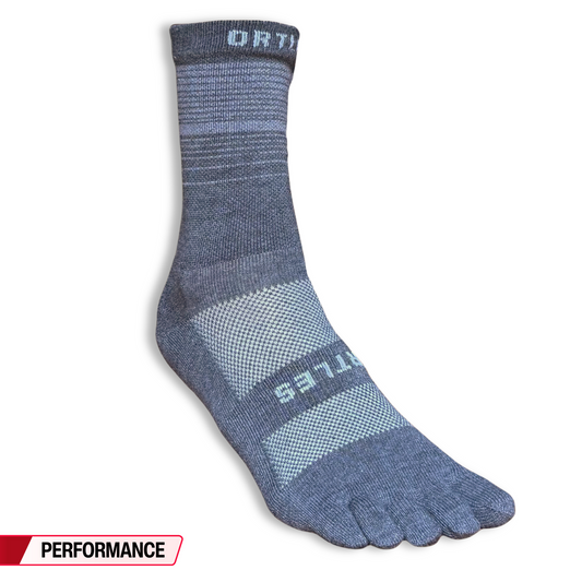 Elite Grigio - Calze Compressive Alte 5 Dita