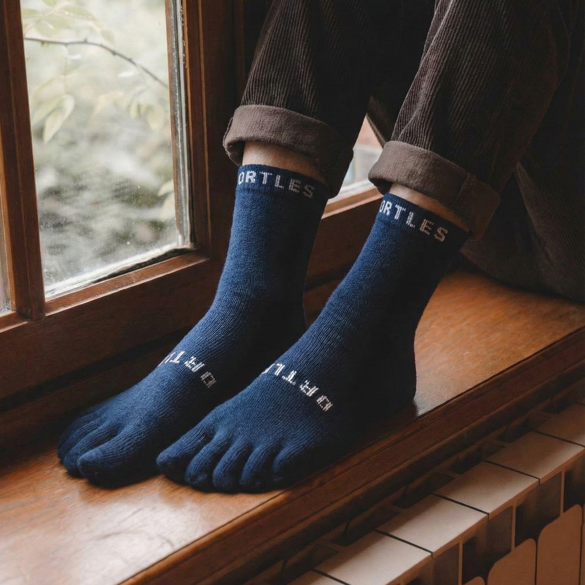 Ortles Thermo Blue - 5-Toe High Socks