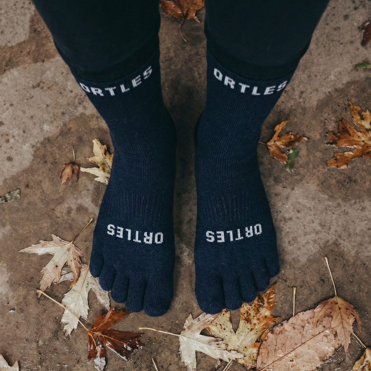 Ortles Thermo Blue - 5-Toe High Socks