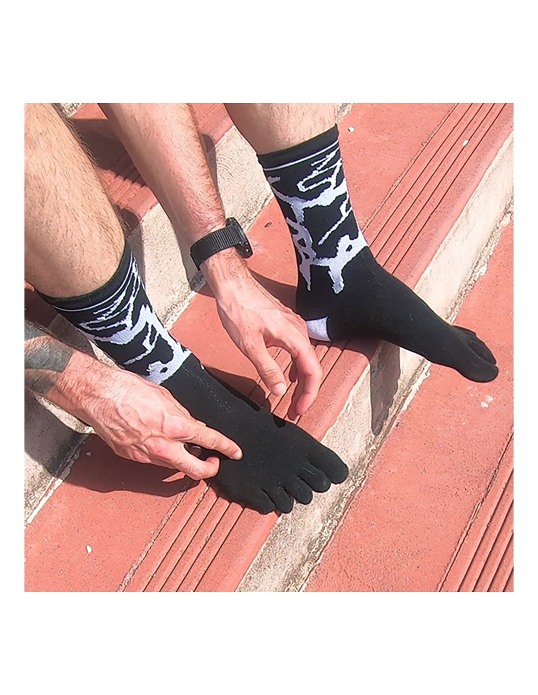 Toe Socks, 5 Fingers Cotton Mesh Wicking Socks Ankle Length Five
