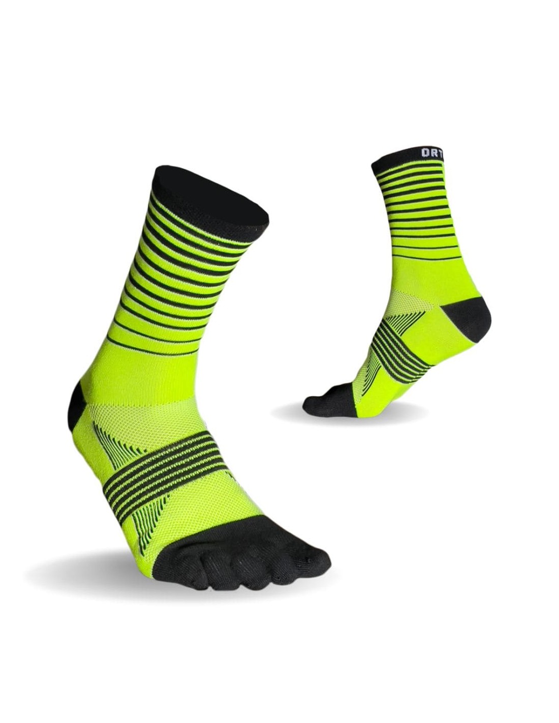 Ortles Stripes - Hohe Trailrunning-Socken Finger 5