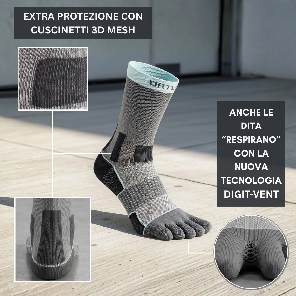Ultra Fit - Calze 5 Dita Compressive Light
