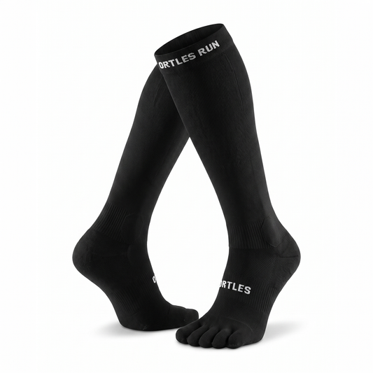 Air Flow Black - 5-Toe Knee-High Compression Socks