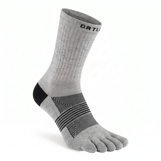 Ortles Basic 2 Grey - 5-Toe Crew Socks