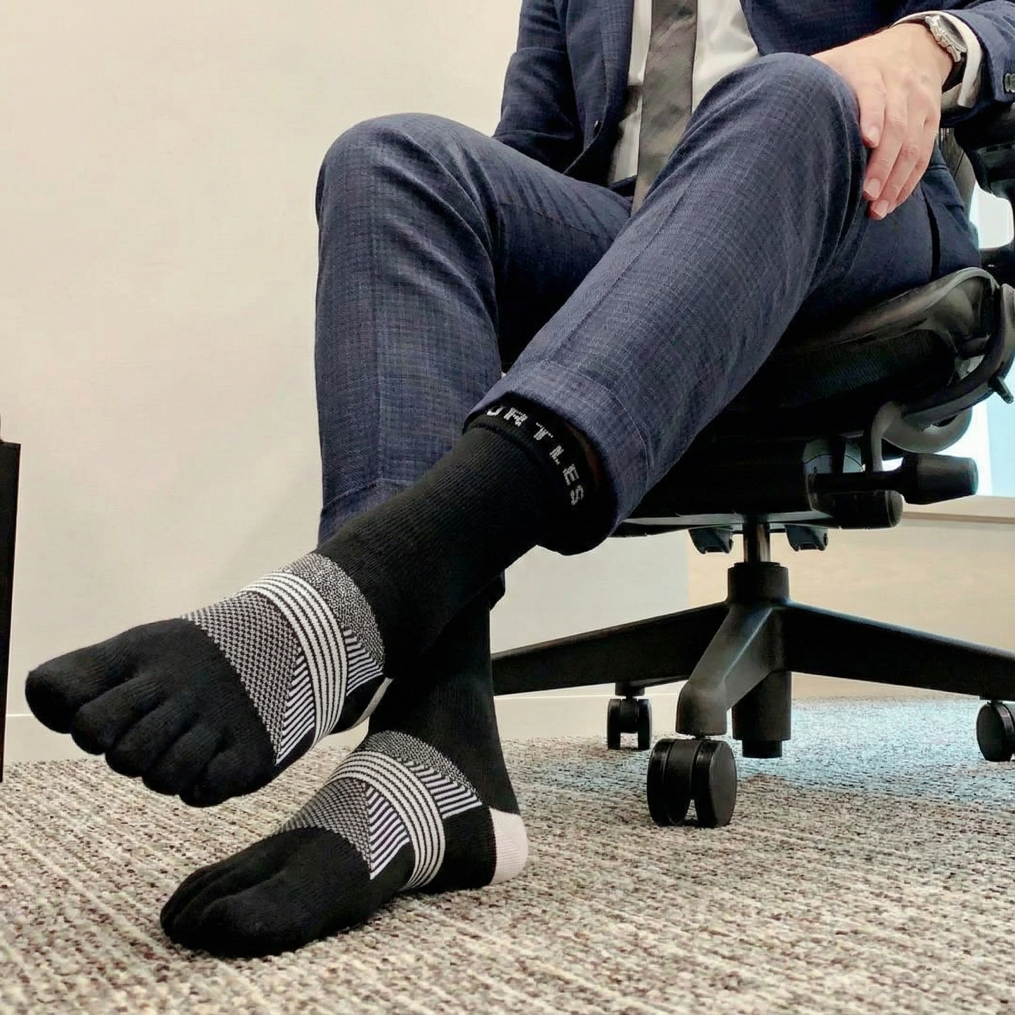 Ortles Basic Black - Calze Alte 5 Dita