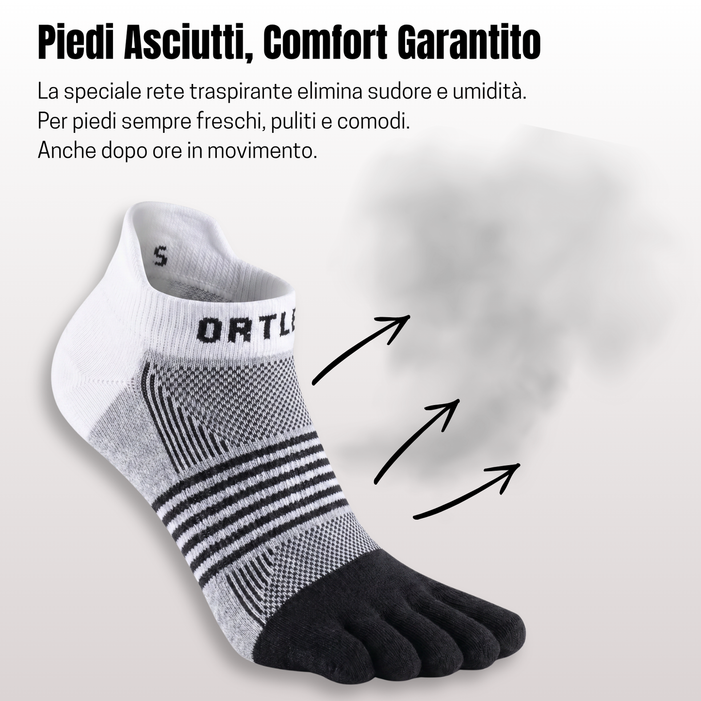 Core 2 White - Calze Basse 5 Dita