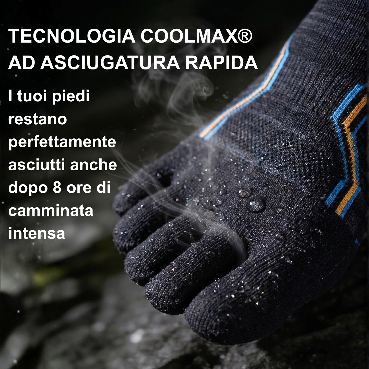 Dry Max - Calze 5 Dita Compressive in Coolmax