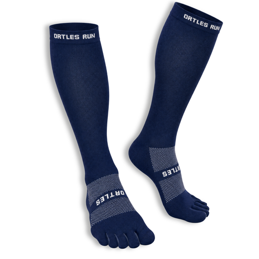 Flow+ Black - 5-Toe Knee High Socks
