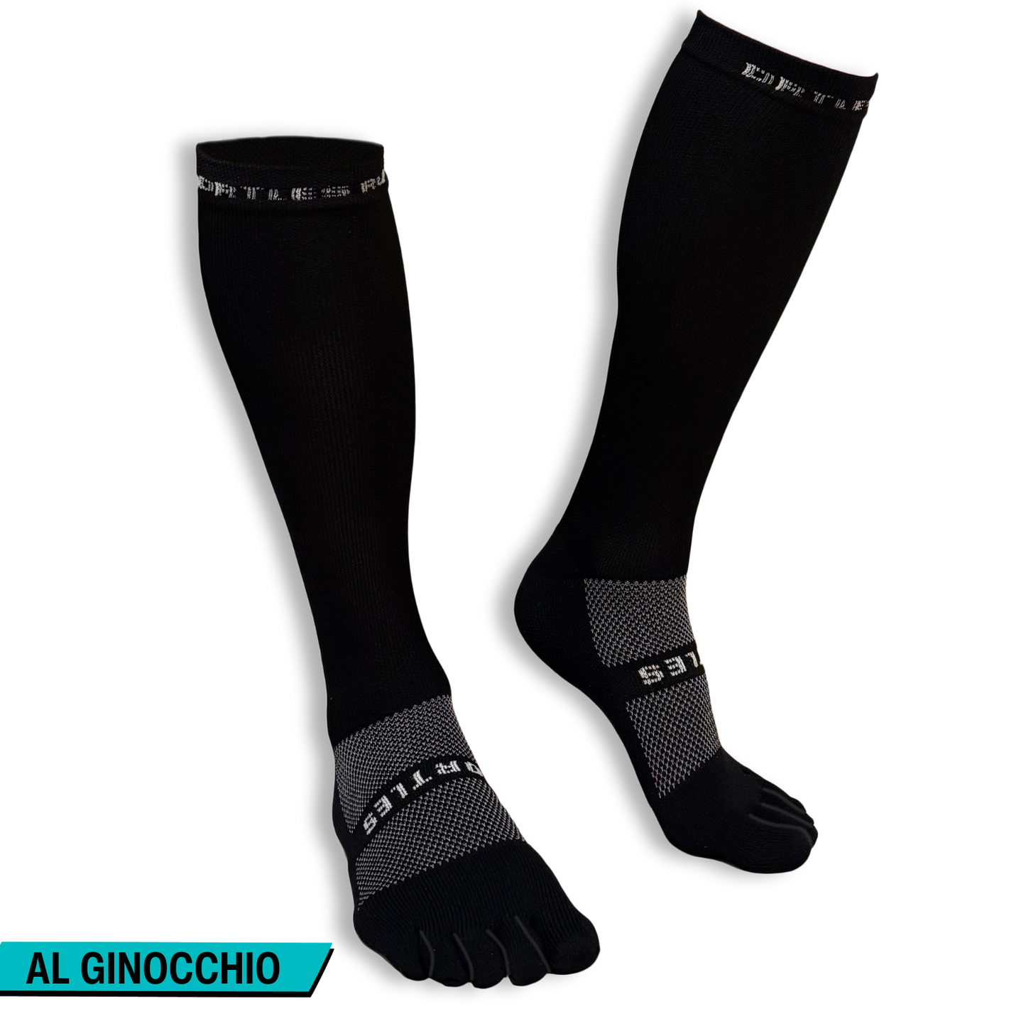 Flow+ Essential - Calze alte al ginocchio a 5 dita