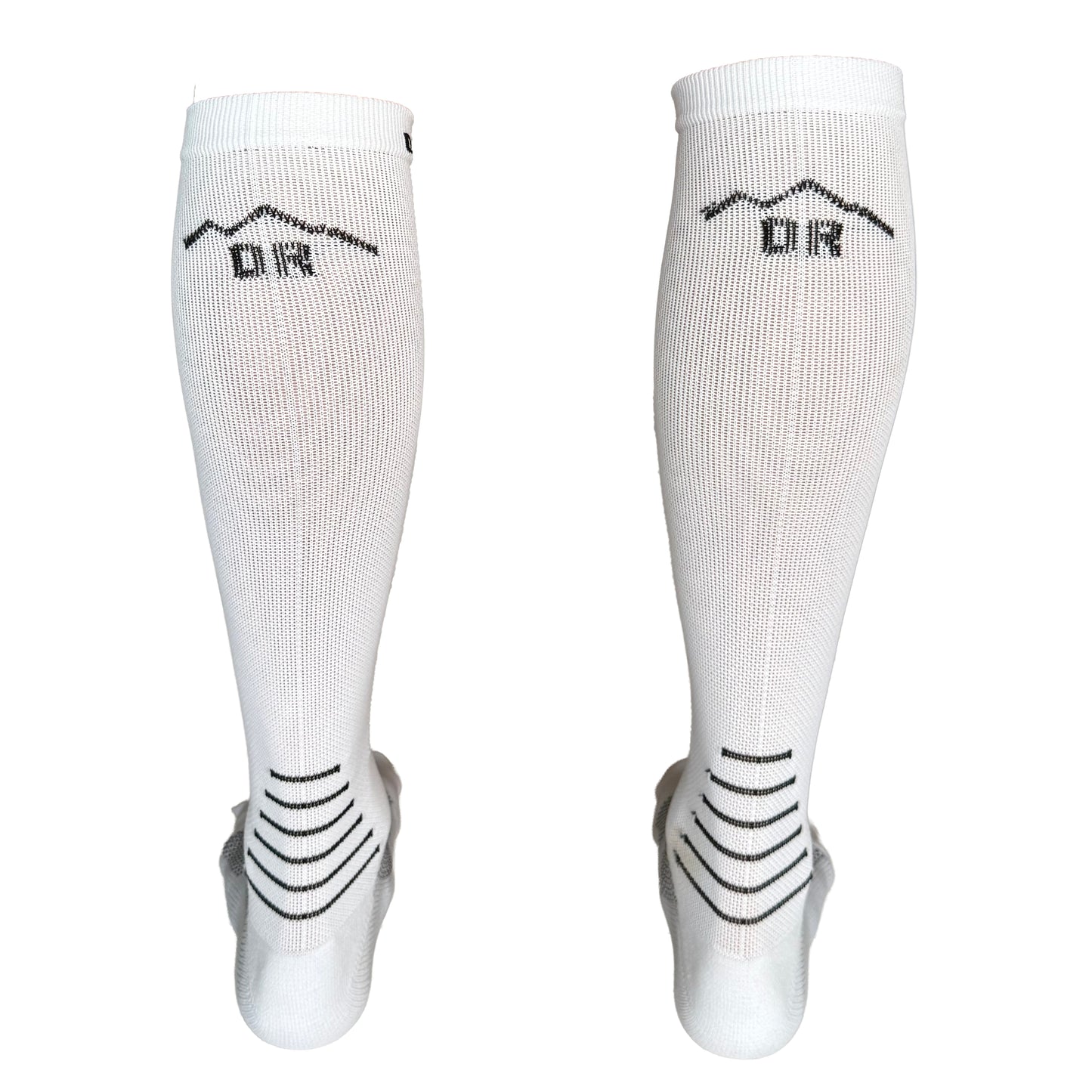 Flow+ White - Calze alte al ginocchio a 5 dita