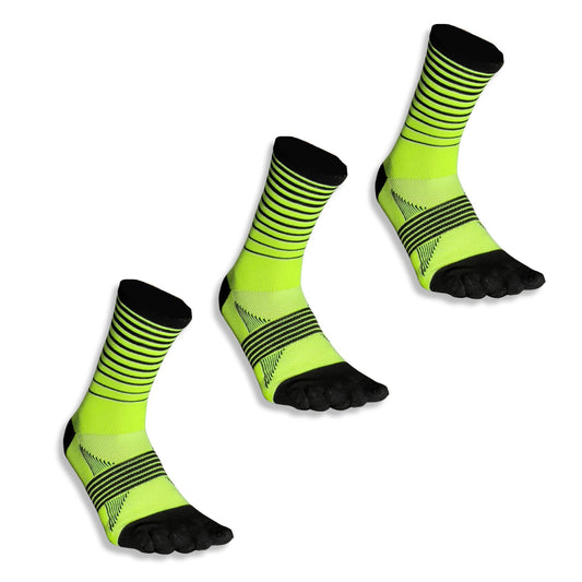 KIT 3 Ortles Stripes - High Cut Five Finger Socks - V1