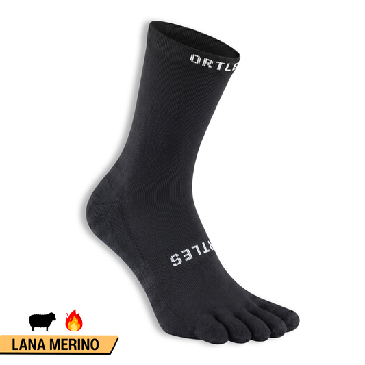 Ortles Thermo Black - 5-Toe High Socks