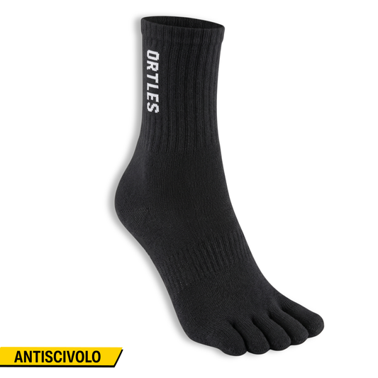 Ortles Pro Grip Black - Calze Alte 5 Dita Antiscivolo