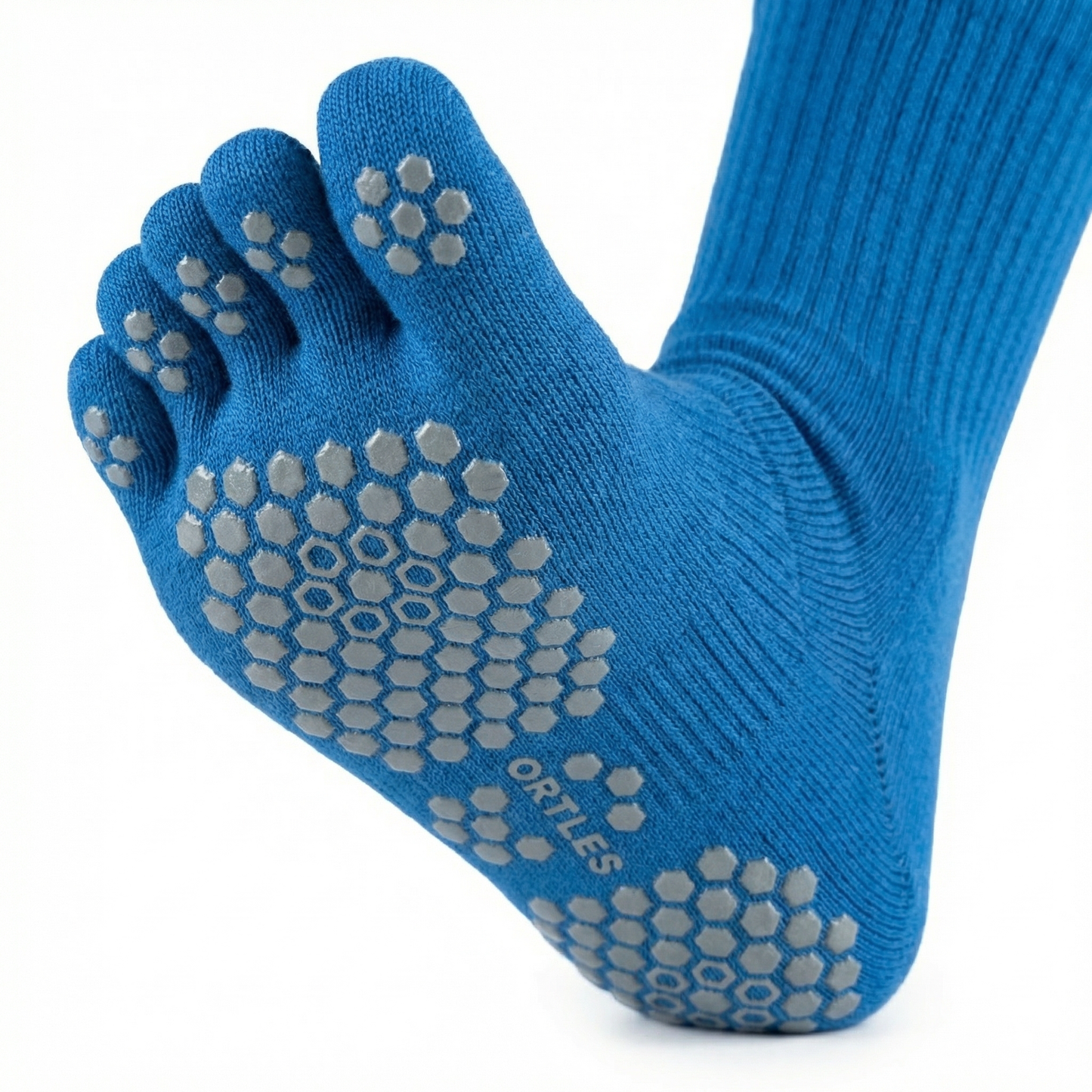 Ortles Pro Grip Blue - Calze Alte 5 Dita Antiscivolo