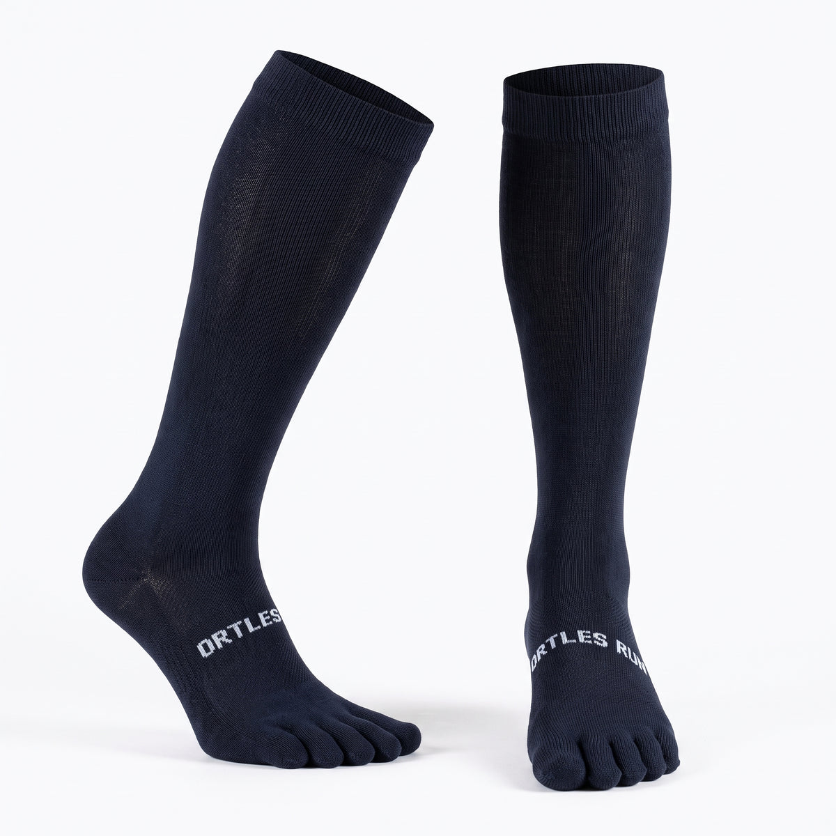 Soft Merino Blue - Calze alte al ginocchio a 5 dita