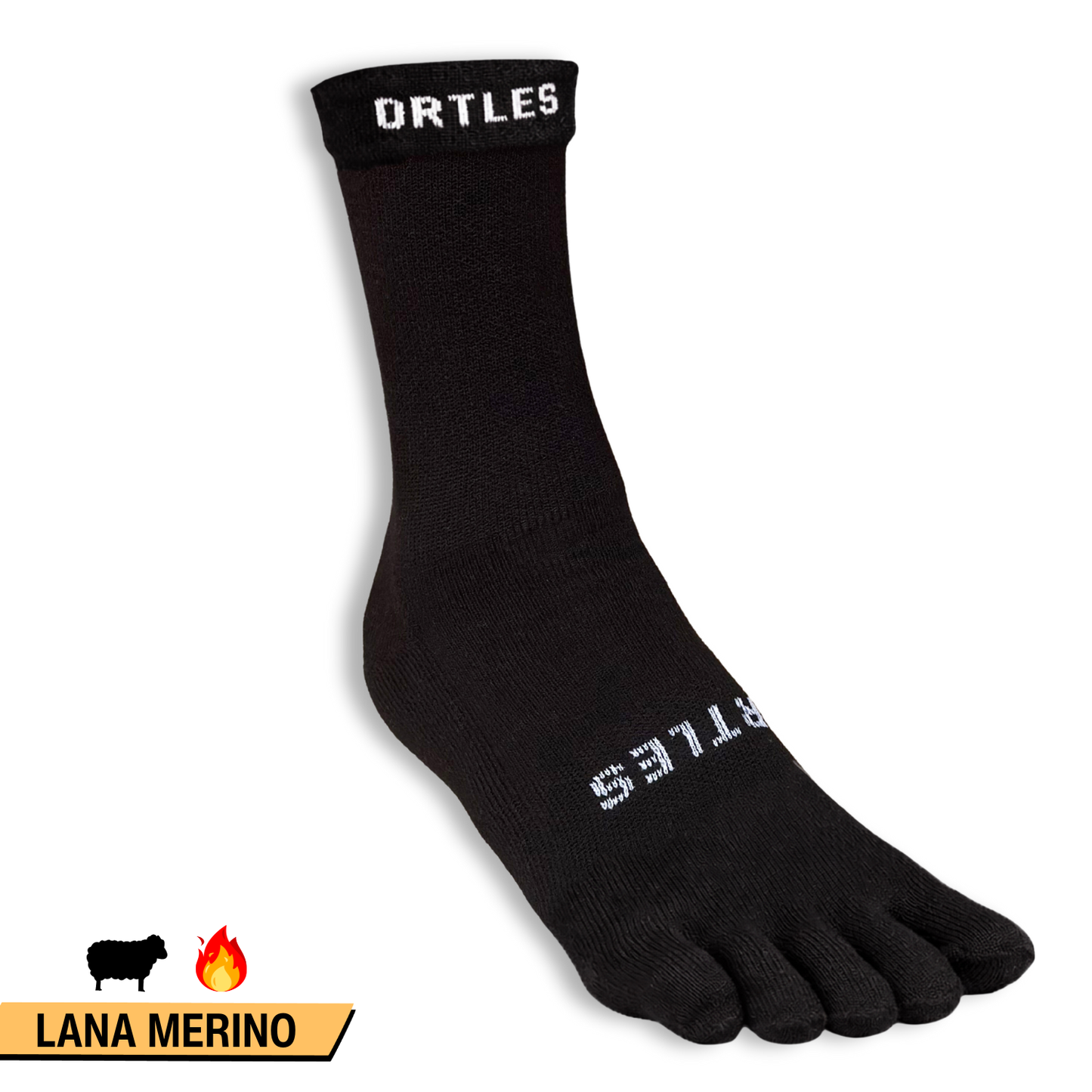 Ortles Thermo Black - Calze Alte 5 Dita