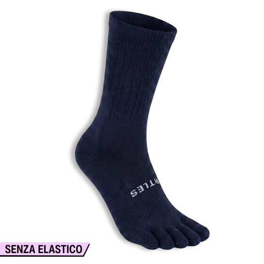 Ortles Zero Press Blue - Calze Alte 5 Dita senza elastico